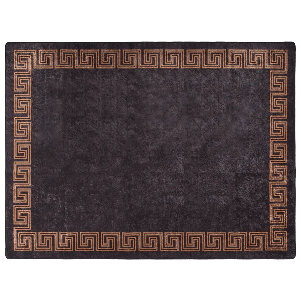 Tappeto Lavabile Nero e Oro 400x300 cm 136629