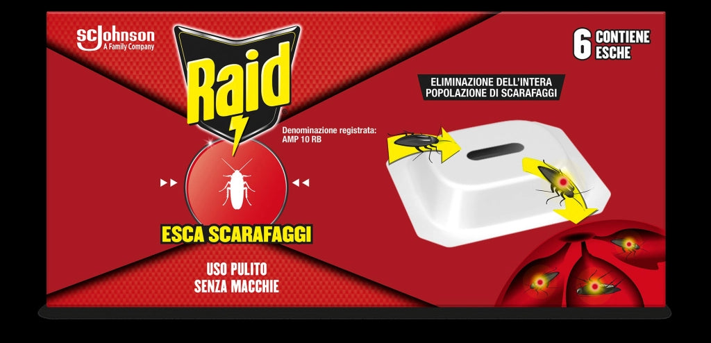 ESCA SCARAFAGGI RAID 6 PZ- S.C.JOHNSON ITALY- 1,0 confezione