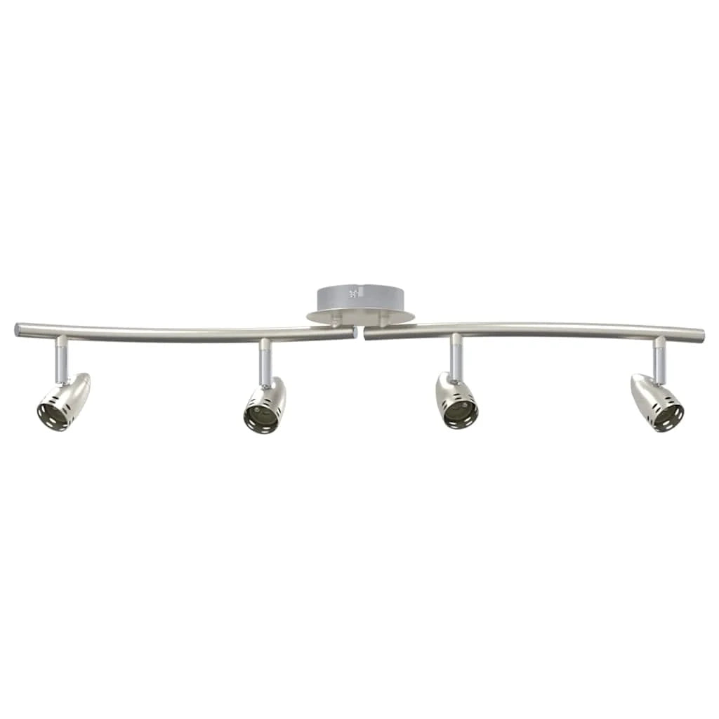 Faretto da soffitto moderno orientabile 61 x 10 x 12 cm in metallo nichelato 02_0058326