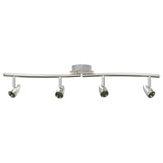 Faretto da soffitto moderno orientabile 61 x 10 x 12 cm in metallo nichelato 02_0058326
