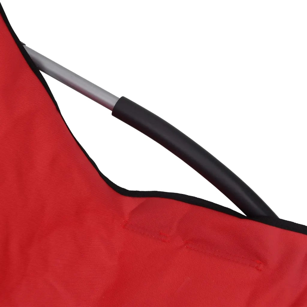 Sedie da Spiaggia Pieghevoli 2 pz | Sedie da Esterno in Tessuto Rosso