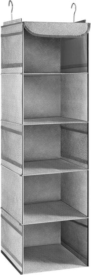 Cassa di abbinamento con 5 pannelli - Organizzatore - Appoggio abiti - Raccogliabiti - Appeso - Leggero (30 x 30 x 108 cm)