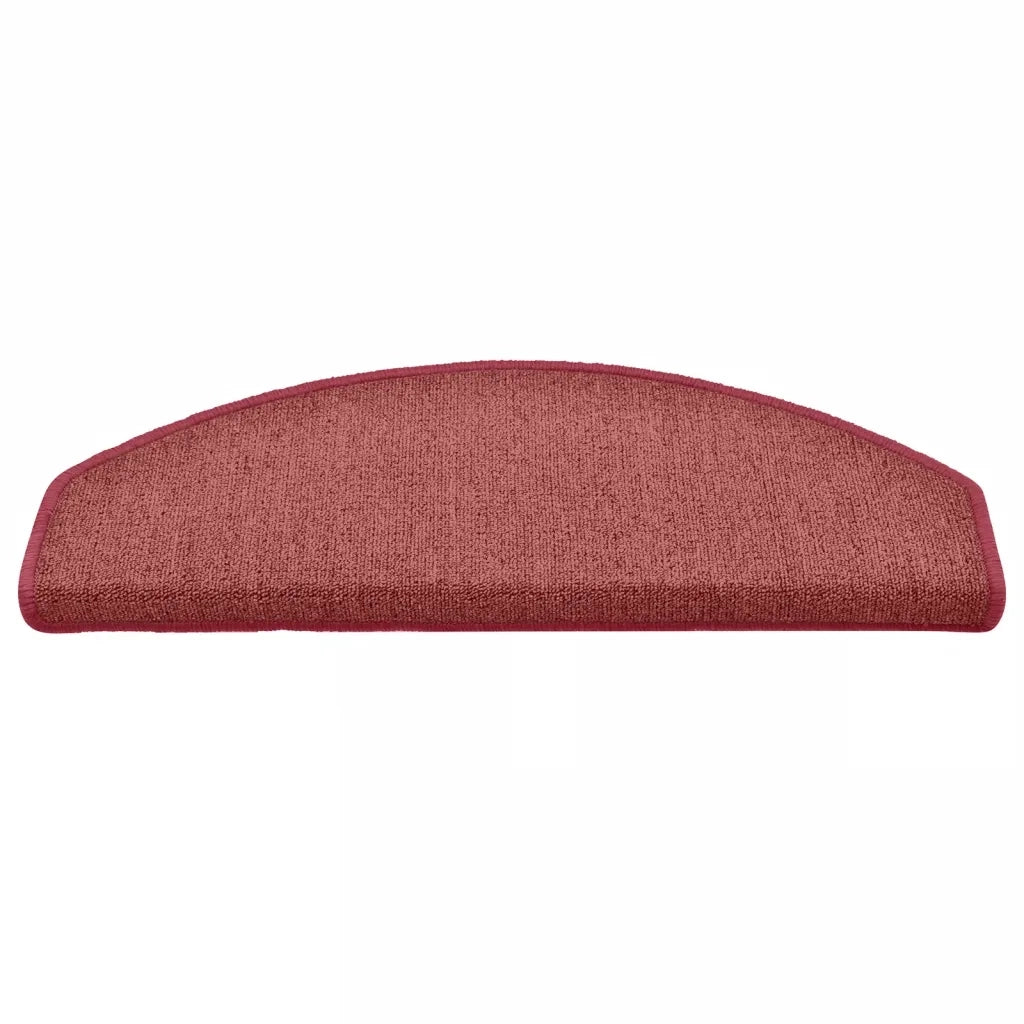 Tappetini per scale 15 pz 65x24x4 cm Bordeaux Semicircolari Grandi 322373