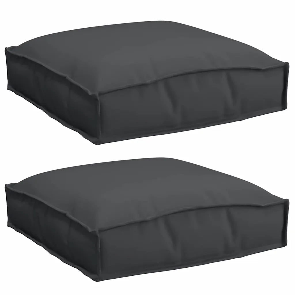 Cuscino 2 pcs Nero 40 x 40 x 8 cm Tessuto Oxford 42001582