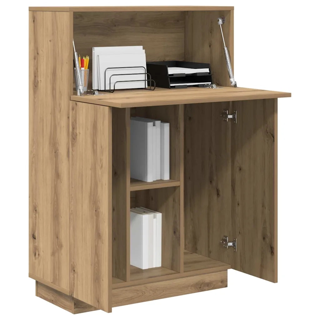 Scrivania | Tavolo da Ufficio con porta Rovere artigianale 71,5 x 31,5 x 106,5 cm