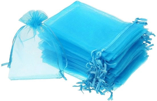 Confezioni di organza 100 pezzi - 7 x 9 cm - Cordino - Regali - Gioielli - Impermeabili - Matrimonio/Festa di compleanno - Buste regalo