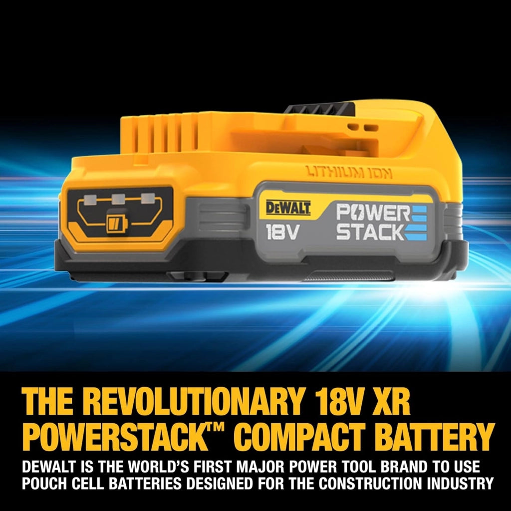 DCK2050E2T-QW Cordless Combo Pack Drill, Impact Wrench, 18 V, 1.7 Ah Power Stack Batteries