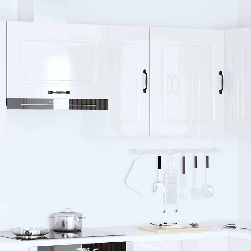 Pensile da cucina | Base da Cucina Kalmar Bianco Lucido in Legno Multistrato