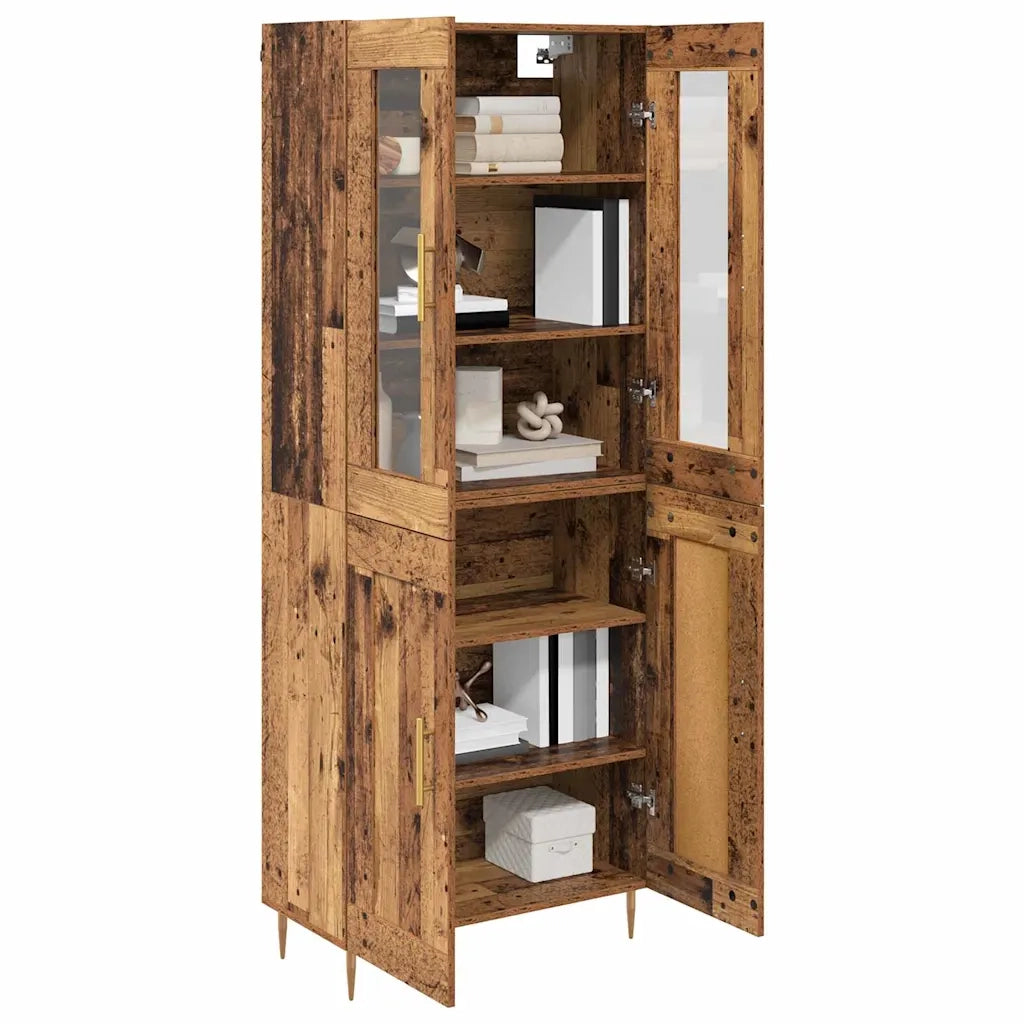Credenza 2 pcs Legno vecchio Legno multistrato