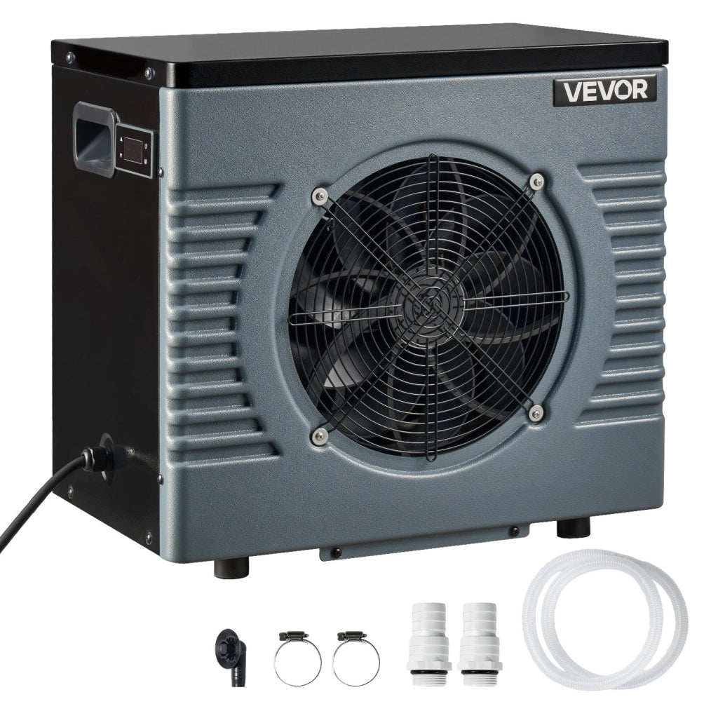 Pompa di Calore per Piscina Fuori Terra VDPYCE-50M Riscaldatore Elettrico 4920W per Piscine Fino a 18 m³ Temperatura 15-40℃ Silenzioso