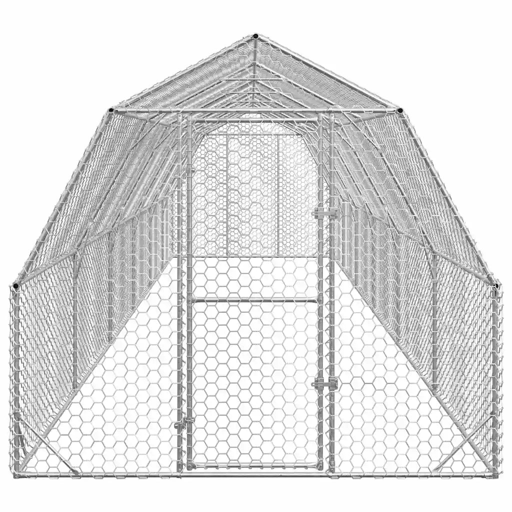 Recinto per Polli 2,5x12x2,25 m in Acciaio Zincato 3328520