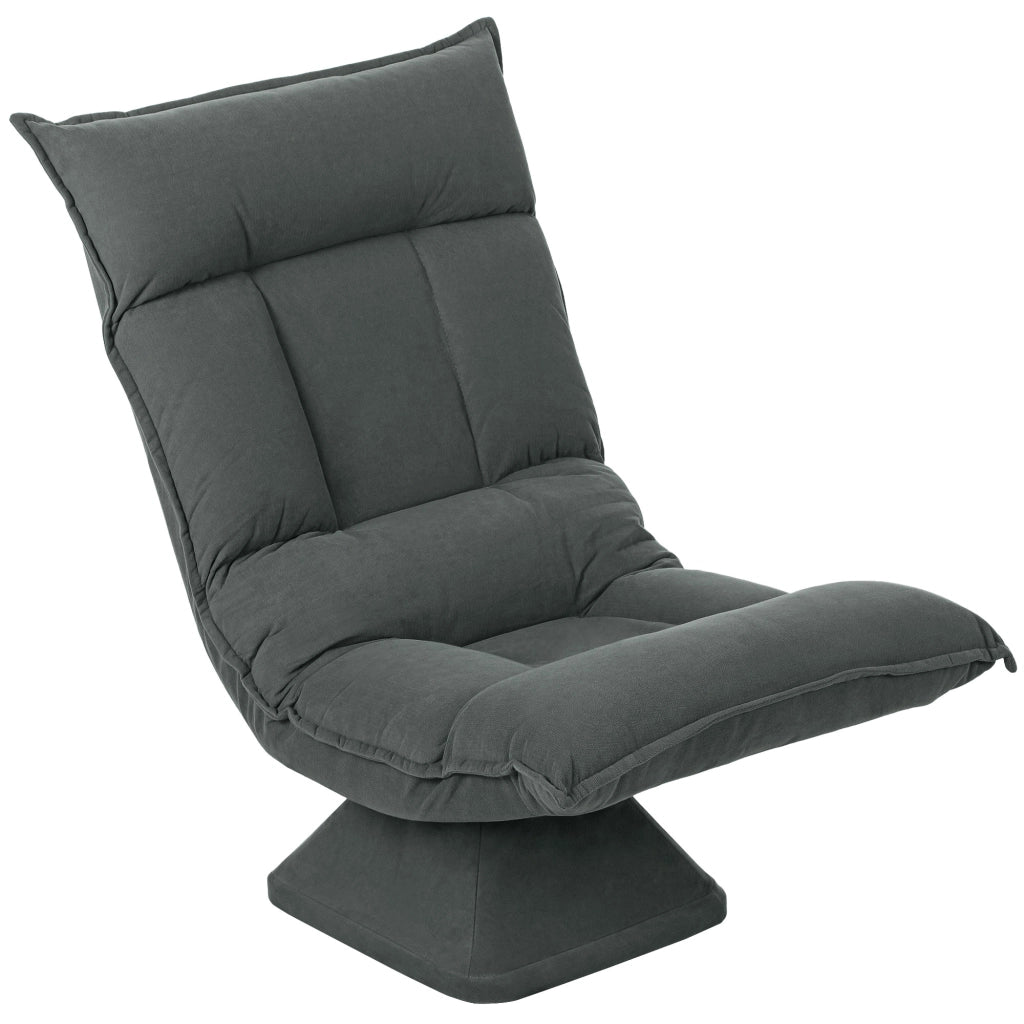 Poltrona girevole 360¡ã reclinabile ¨C zephmum ¨C velluto grigio scuro 70x62x95
