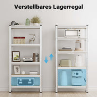 Scaffale per carichi pesanti zincato 180x90x30cm 875 kg Sistema a incastro Acciaio 5 ripiani