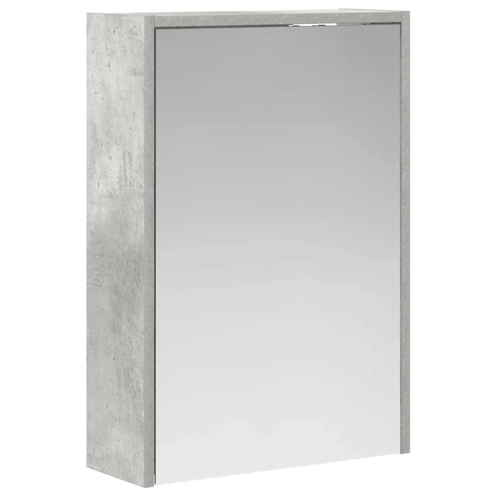 Mobiletto per specchio da bagno con lo scaffale Grigio cemento 889138