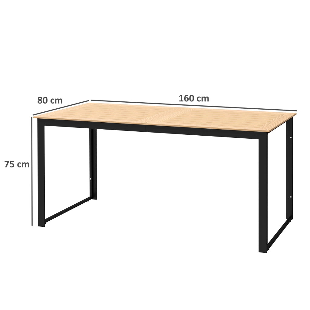 Tavolo da pranzo esterno per 6 persone ¨C Zephmum ¨C Legno teak, 160x80 cm
