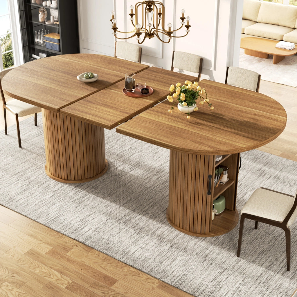 Tavolo da pranzo estensibile 150-190 cm marrone scuro