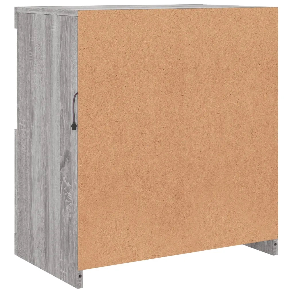 Credenza con Luci LED Grigio Sonoma 60,5x37x67 cm 836621