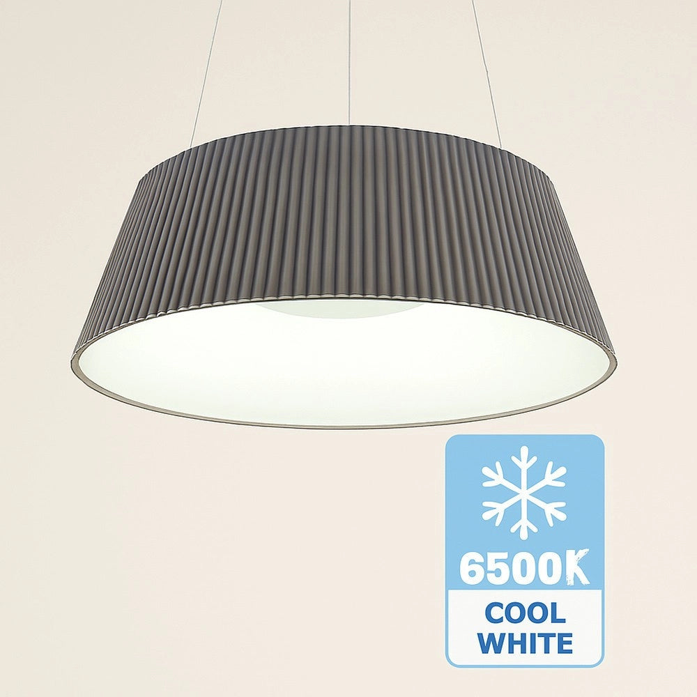 Trade Shop - Lampadario A Led 36 Watt 3240lm Ip20 A Sospensione Grigio Tecnologia Cct Switch B83-g3c -