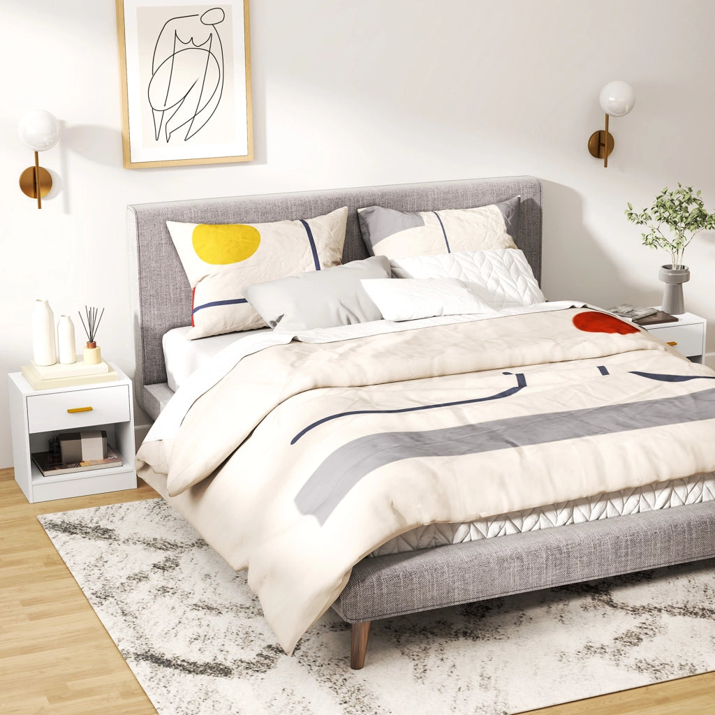 Comodini Moderni con Cassetto e Ripiano Aperto ¨C zephmum ¨C Legno Bianco 39x28x41 cm