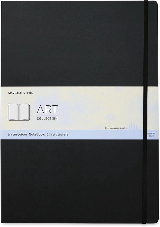 Taccuino di note a copertina rigida - 60 pagine - Nero - Formato A3
