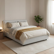 Letto Matrimoniale Brolo, Letto Matrimoniale Sfoderabile Made in Italy, Bianco