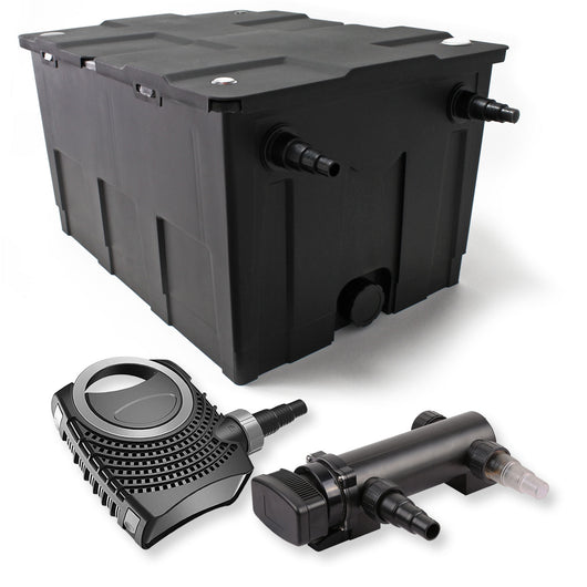 Set Filtro a 1 camera laghetto 60000l con Chiarificatore UVC 18W 3ª serie Pompa NEO8000 70W