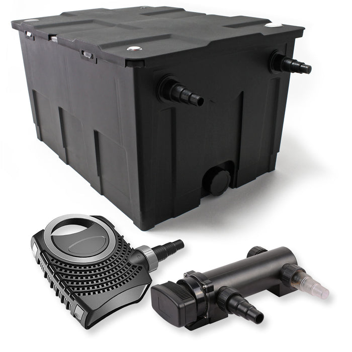 Set Filtro a 1 camera laghetto 60000l con Chiarificatore UVC 18W 3ª serie Pompa NEO8000 70W