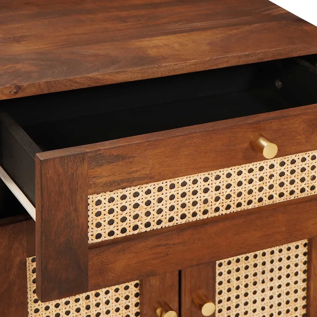 Comodini | Armadio da Notte | Mobiletto da notte con cassetto 50 x 33 x 60 cm Legno di mango massello