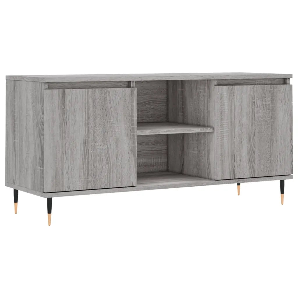 vidaXL Mobile Porta TV Grigio Sonoma 104x35x50 cm in Legno Multistrato