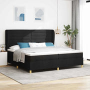 Letto a molle con materasso Nero 200 x 200 cm Tessuto 3340713