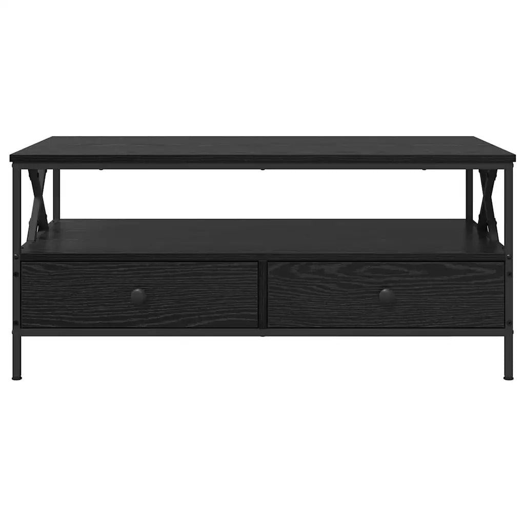 vidaXL Tavolino da salotto with Drawer Rovere nero 100 x 51 x 45 cm