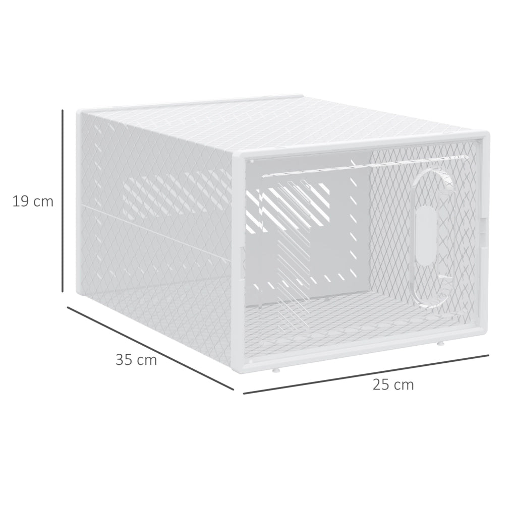 Scarpiera modulare in plastica trasparente con 8 vani 25x35x19 cm
