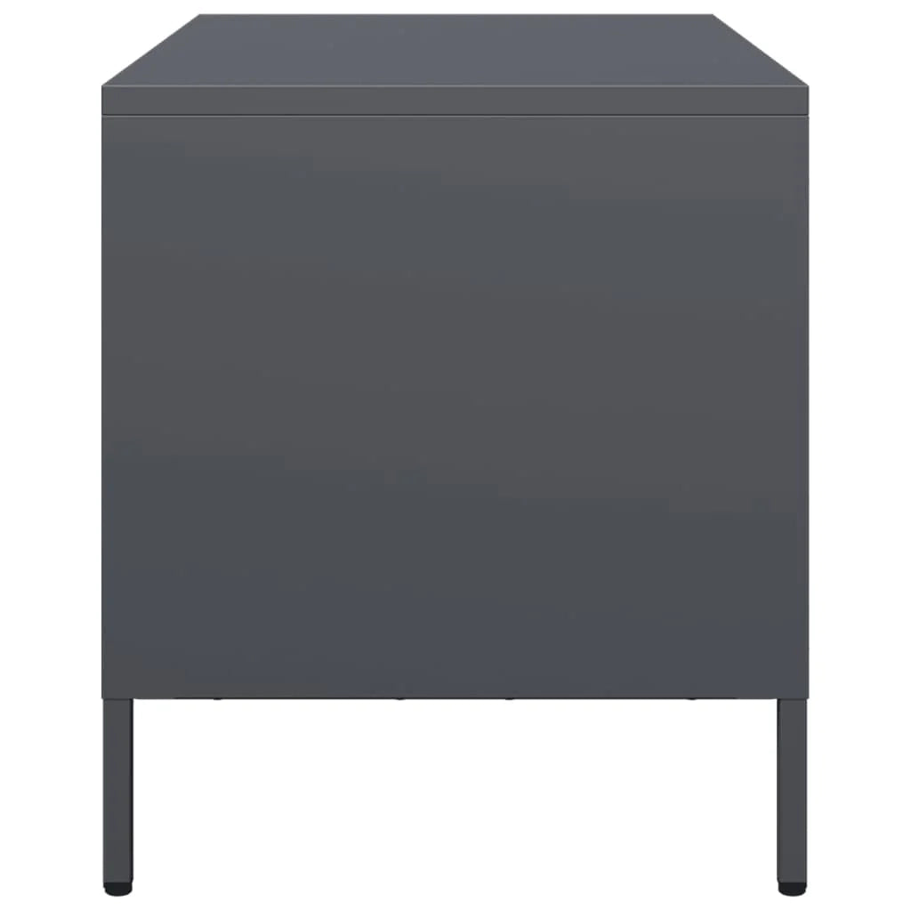 Mobile TV multimediale mensola TV credenza TV adatto per sala da pranzo soggiorno camera da letto 68 x 39 x 43,5 cm acciaio laminato a freddo antracite 02_0026400
