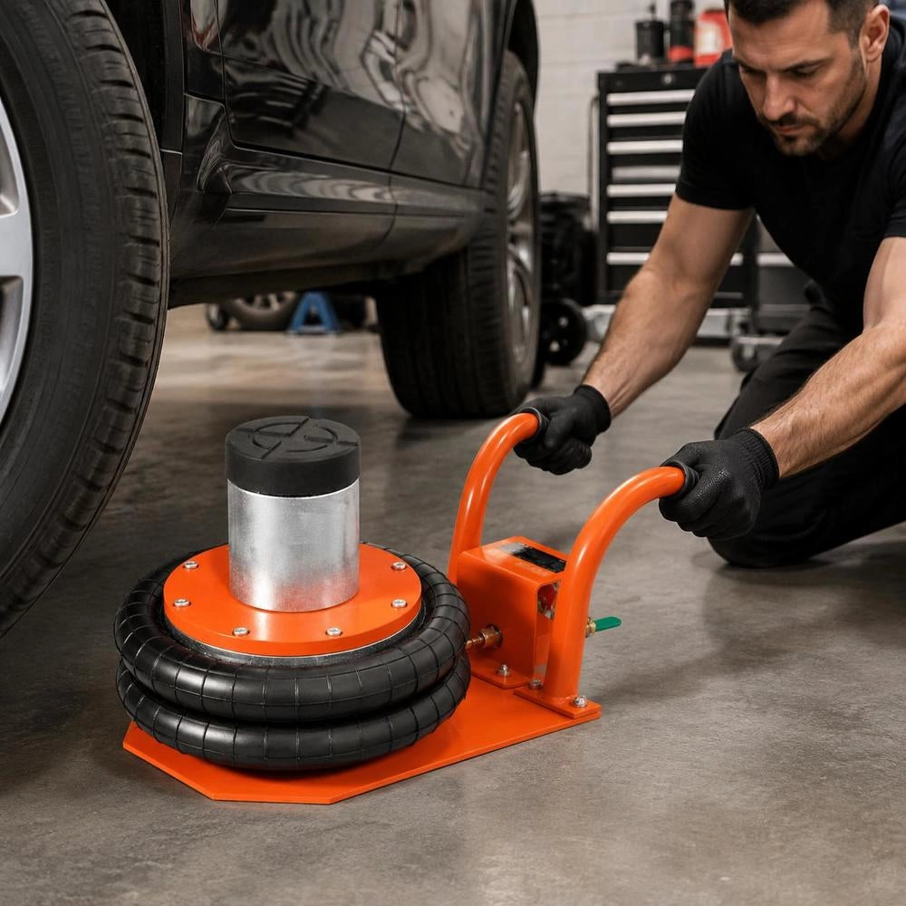 Pneumatic Car Jack, Adjustable 3-ton Capacity With Raised Column, Easy-to-lift And Space-saving Jack With Thick Rubber Pad And Short Handle, For Sedans, SUVs, And Pickup Trucks