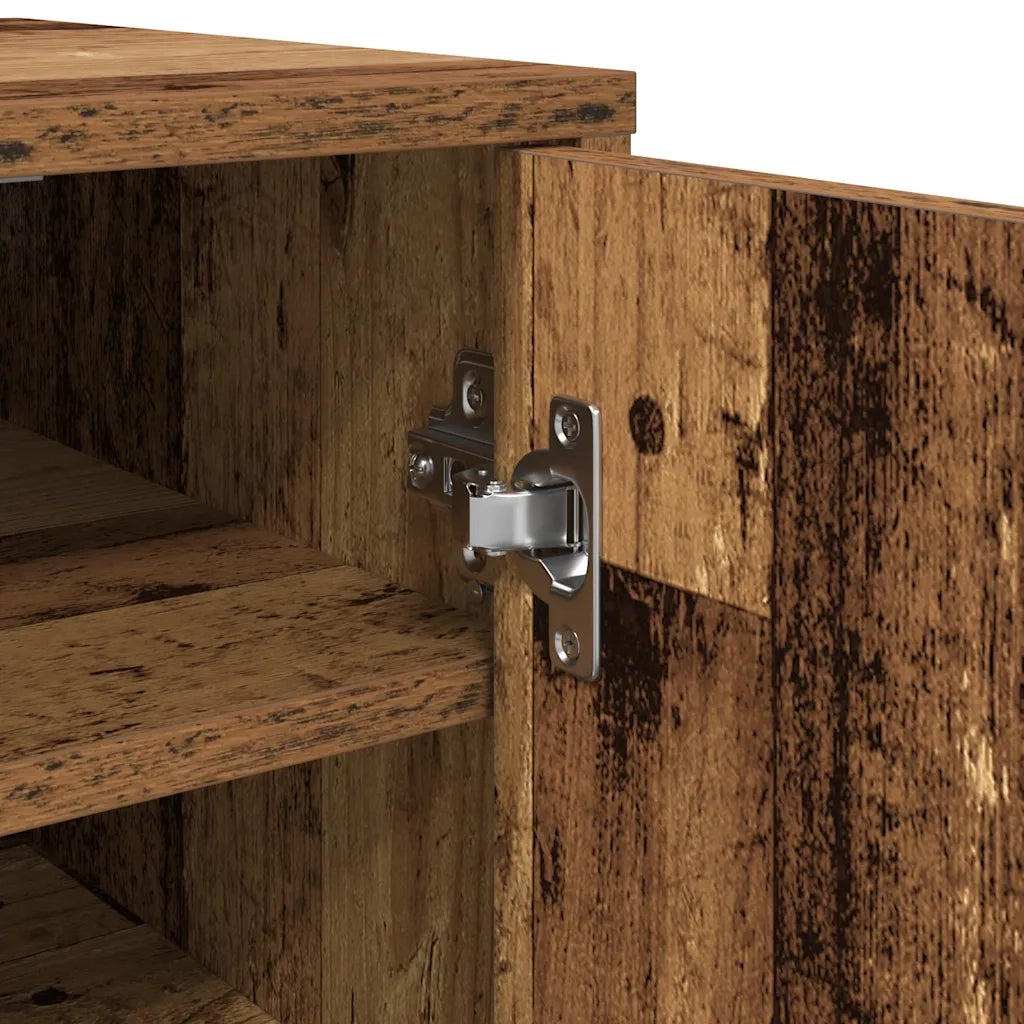 Scarpiere 2 pz Legno Antico 32x35x70 cm in Legno Multistrato 856705