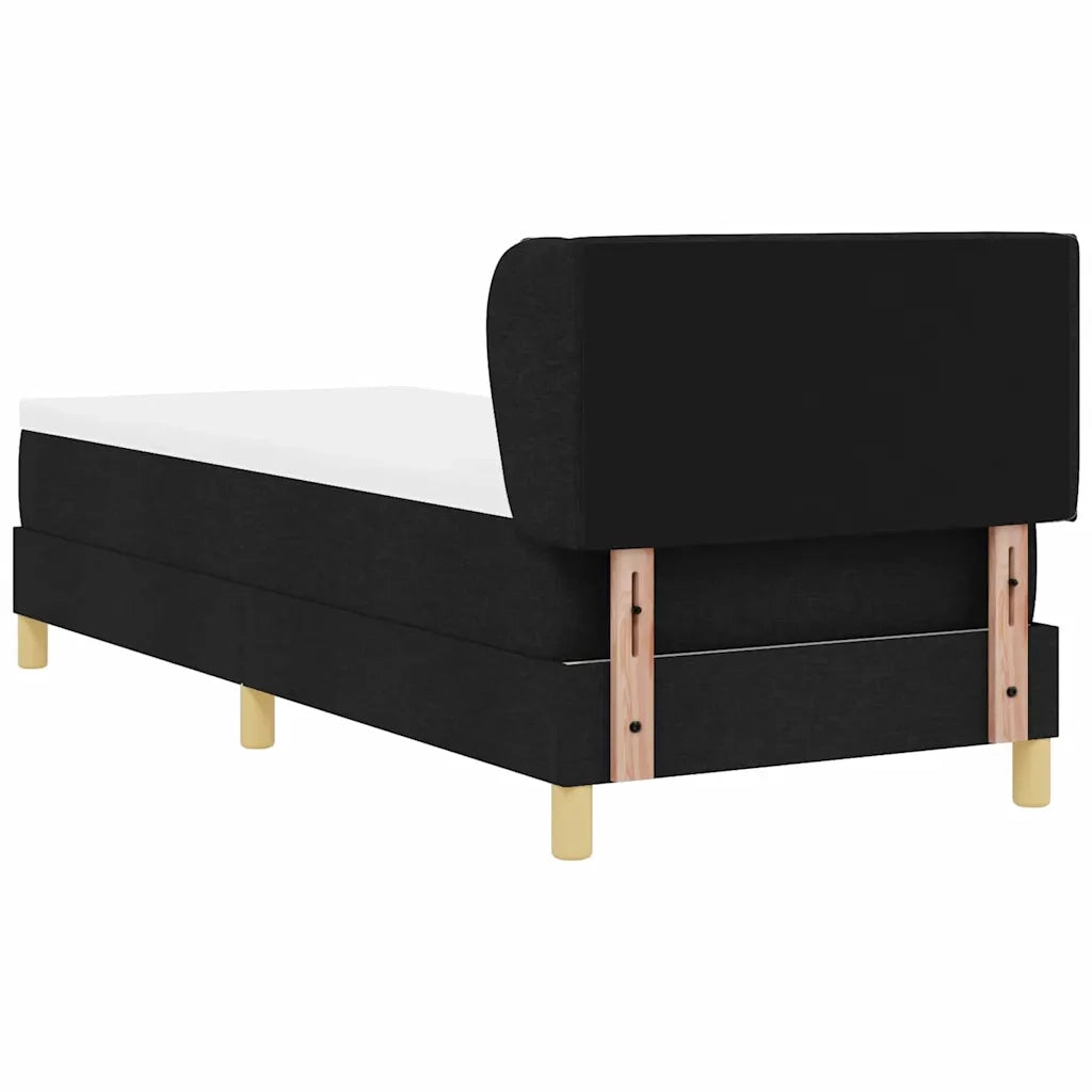Letto a molle con materasso Nero 200 x 80 cm Tessuto 3341323