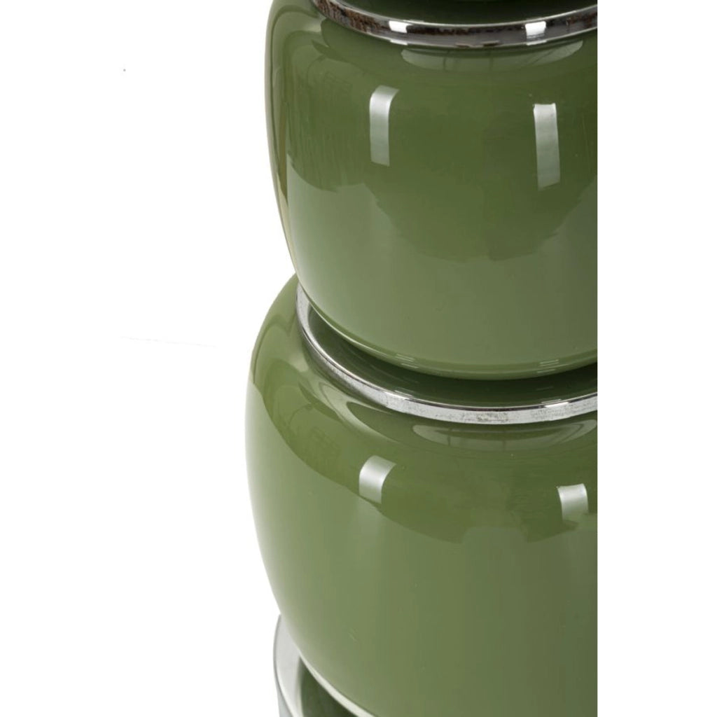 Lampada da Tavolo VKH180, Verde, Metallo, 33x33x57 cm