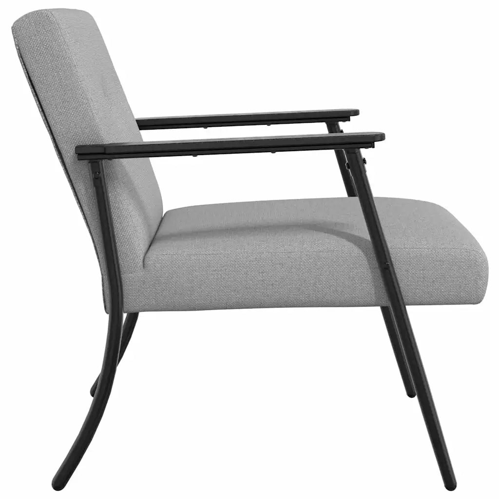 Poltrona-Divano Sedia-Poltroncina Grigio Nuvola Tessuto 993609