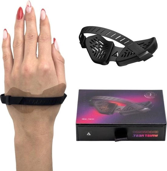 Sostegno per il piede ergonomico per destri - riduzione della fatica al piede - sostegno per il piede con cintura in silicone - facile scivolamento - S-nero