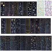 Deco Stickers Multicolor - 30 Fogli di Sticker Autoadesivi - Stickers Decorativi per Fotocarte - Stickers per Planner - Materiale PET