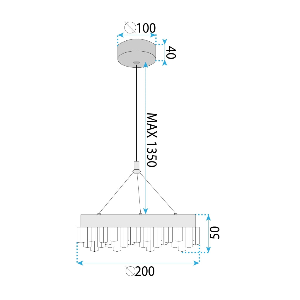Lampada A Sospensione Led Lhj097-cp Gold