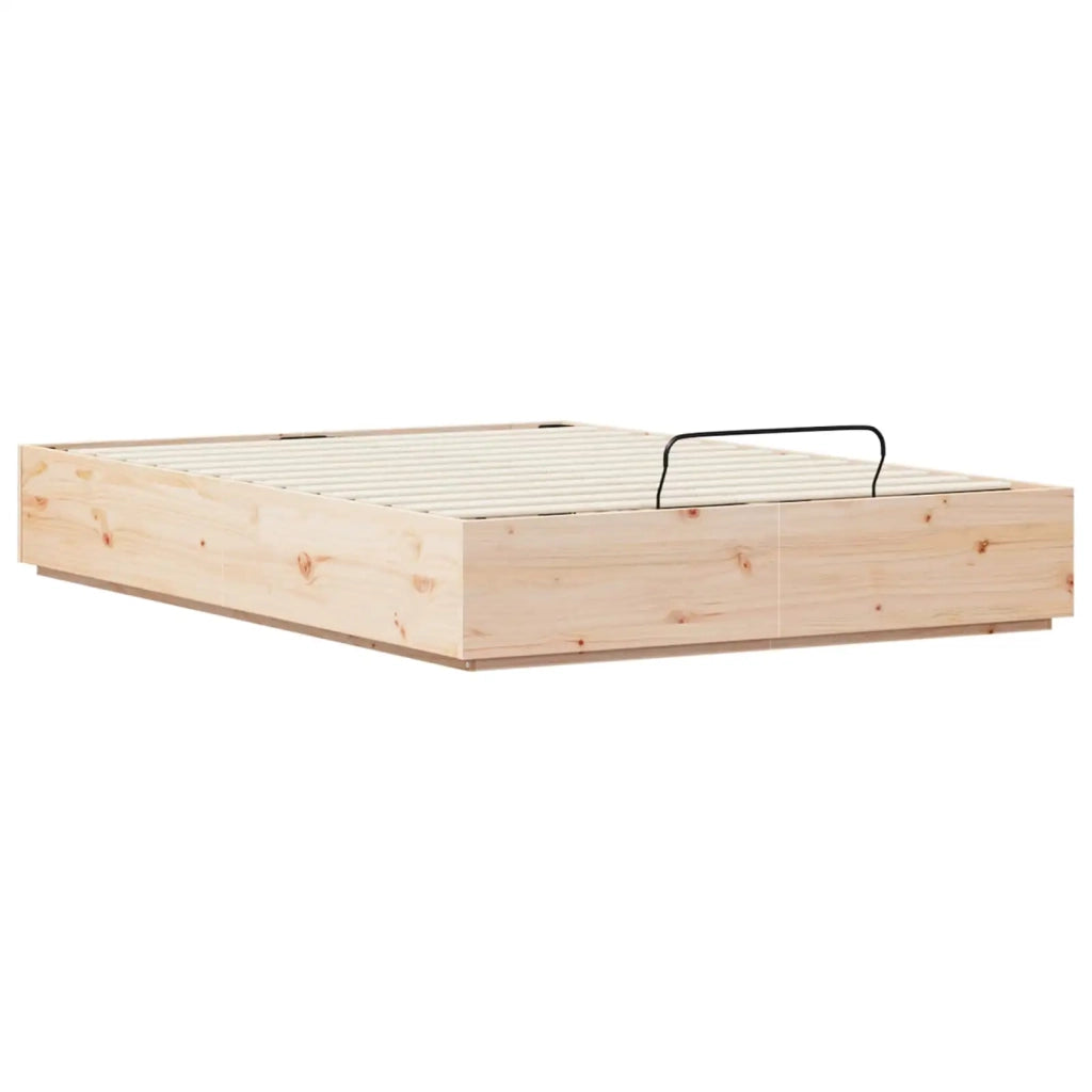 Letto ottomano Naturale 140 x 200 cm Legno di pino massiccio