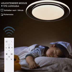 ZMH Lampada da soffitto LED design ruota rotonda dimmerabile 42W telecomando