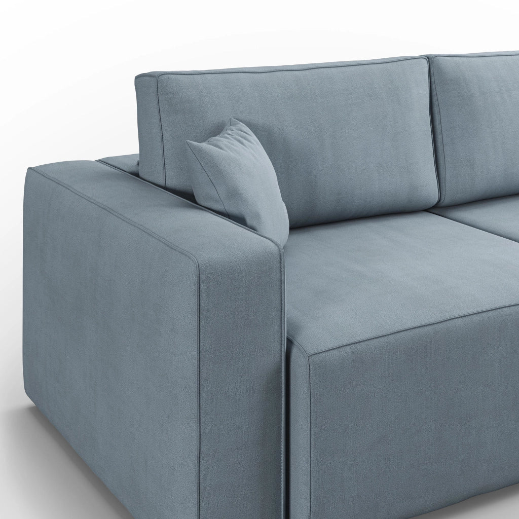 Morfeo Divano in tessuto impermeabile 215 cm azzurro