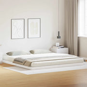 Struttura letto a terra-Giroletto Bianco 180 x 220 cm Pino massello