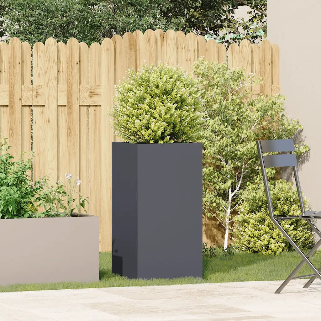 Fioriera Antracite 40x40x80 cm in Acciaio Laminato a Freddo 860705
