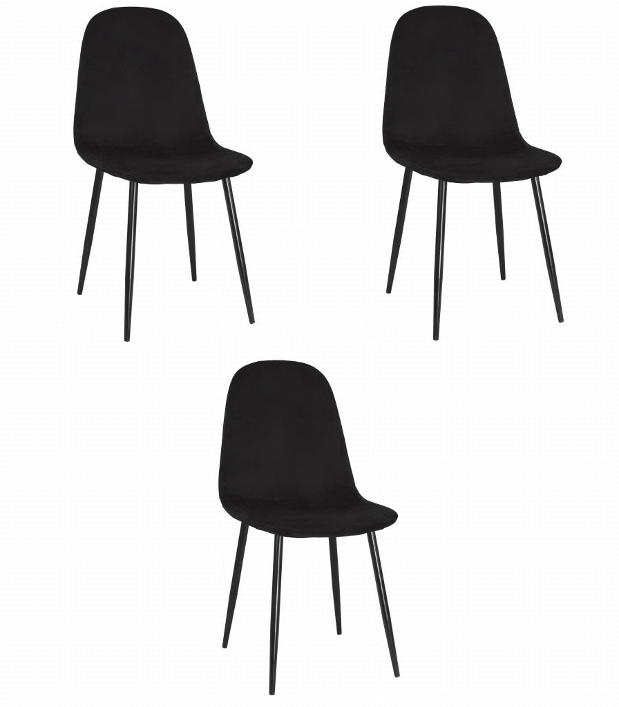 Sedia VALORA COMO - Velluto Nero ergonomico x 3