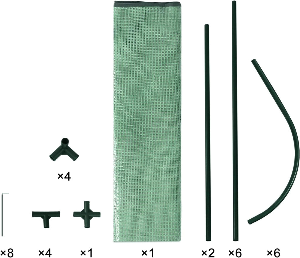 Serra da Giardino Serra per Piante 130x60x50cm Telo in PE Semitrasparente 130g/m2 Impermeabile Resistente a Pioggia e Neve Multiuso Riparo per Piante Verde