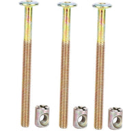 Viti di fissaggio in acciaio inossidabile 10 pezzi con dado per mobili, letti, lettini e sedie 60 mm