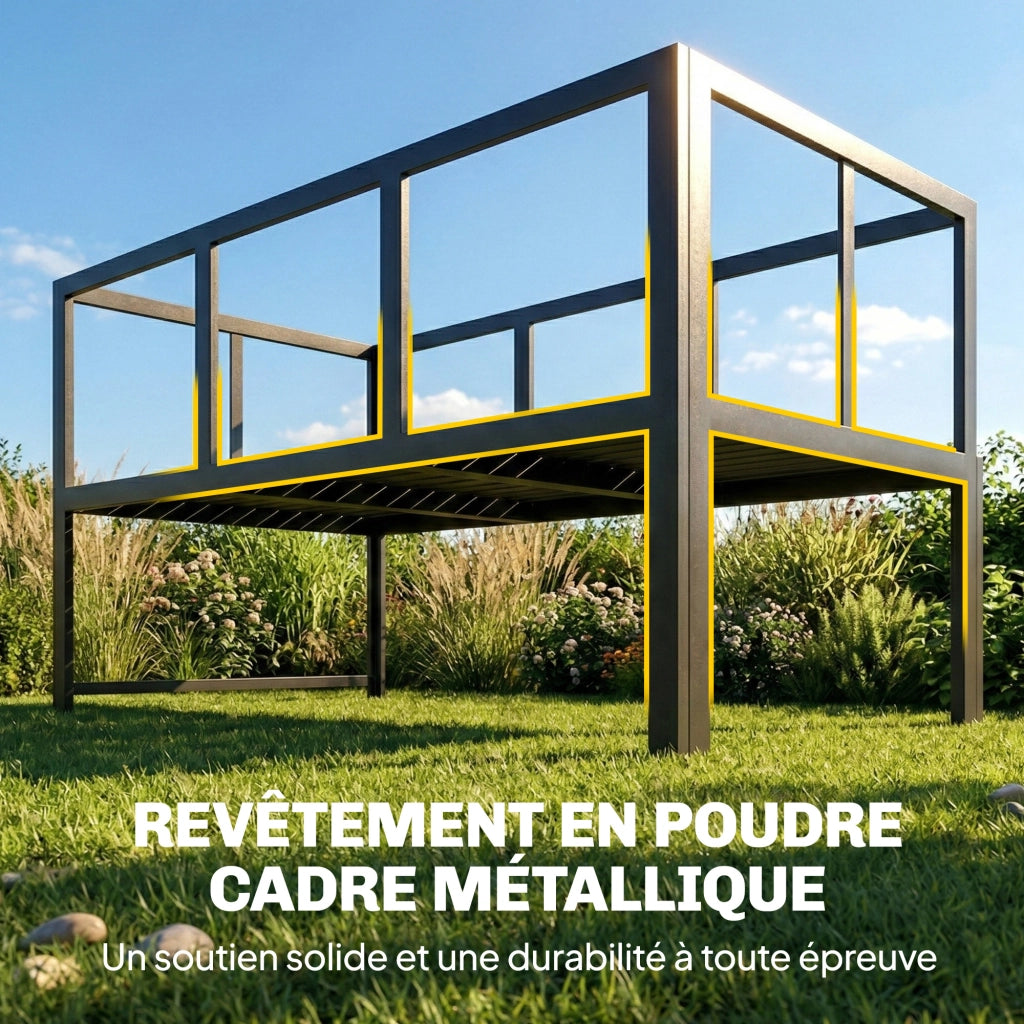 Divano da Giardino 3 Pezzi 4 Posti Modulabile con Braccioli Regolabili e Cuscini Spessi 16cm ¨C Minimal ¨C Grigio